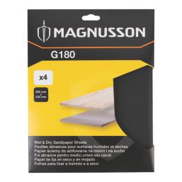 Magnusson  180 Grit Multi-Material Hand Sanding Sheet 280mm x 230mm 4 Pack