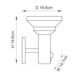 Saxby Virgo Outdoor LED Solar Wall Light With PIR & Photocell Sensor Stainless Steel 300lm
