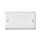 MK Contoura 2-Gang Blanking Plate Brushed Stainless Steel