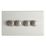 Contactum Lyric 4-Gang 2-Way LED Dimmer Switch  Brushed Steel