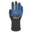 Wonder Grip WG-422 Bee-Smart General Handling Gloves Black/Blue 2X Large