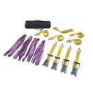 Smith & Locke Ratchet Tie-Down Strap & Lifting Sling with J-Hooks 12 Piece Set