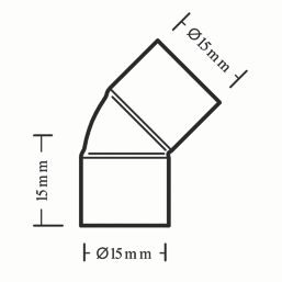 Flomasta  Copper End Feed Equal 135° Elbows 15mm 2 Pack