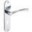 Smith & Locke Bude Fire Rated Lever Lock Door Handles Pair Polished Chrome
