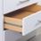 Essentials White Bottom Fix Self-Closing Roller Drawer Runners 300mm 2 Pack