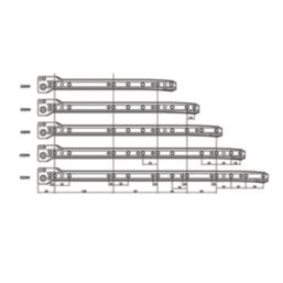 Essentials White Bottom Fix Self-Closing Roller Drawer Runners 300mm 2 Pack