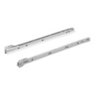 Essentials White Bottom Fix Self-Closing Roller Drawer Runners 300mm 2 Pack