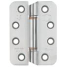 Smith & Locke  Satin Stainless Steel Grade 13 Fire Rated Anti-Ligature Hinges 102mm x 76mm 2 Pack