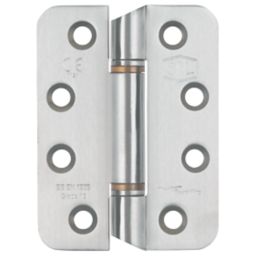 Smith & Locke  Satin Stainless Steel Grade 13 Fire Rated Anti-Ligature Hinges 102mm x 76mm 2 Pack