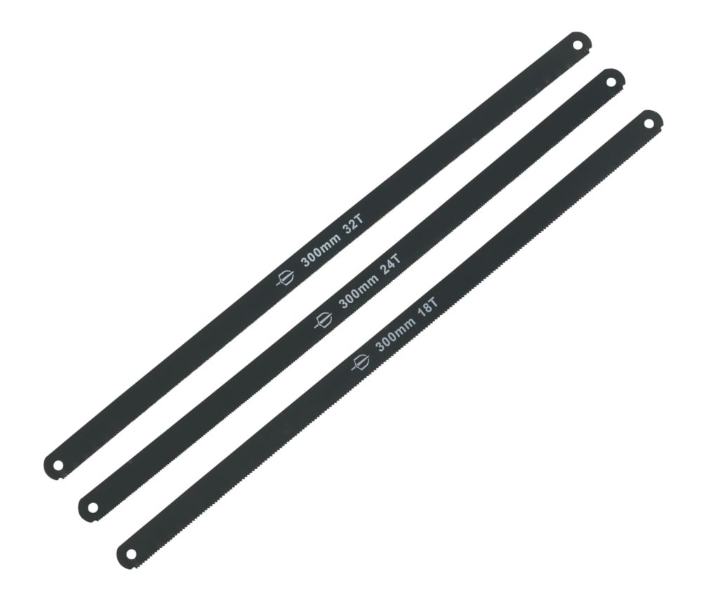 Magnusson Aluminium Hacksaw Blade Set 12" (300mm) 3 Pieces Screwfix