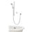 Aqualisa Smart Link HP/Combi Rear-Fed Chrome Thermostatic Shower with Bath Overflow Filler