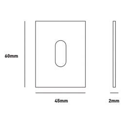 Eclipse  Standard Escutcheon (Single) Satin Stainless Steel 45mm