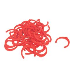 FloPlast FloFit+ Plastic Collet Clips Red 22mm 50 Pack