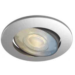 Calex SMD 220-240V 2700-6500K Adjustable Tilting Head  LED Smart Downlight With Variable White Light Steel 4.9W 345lm