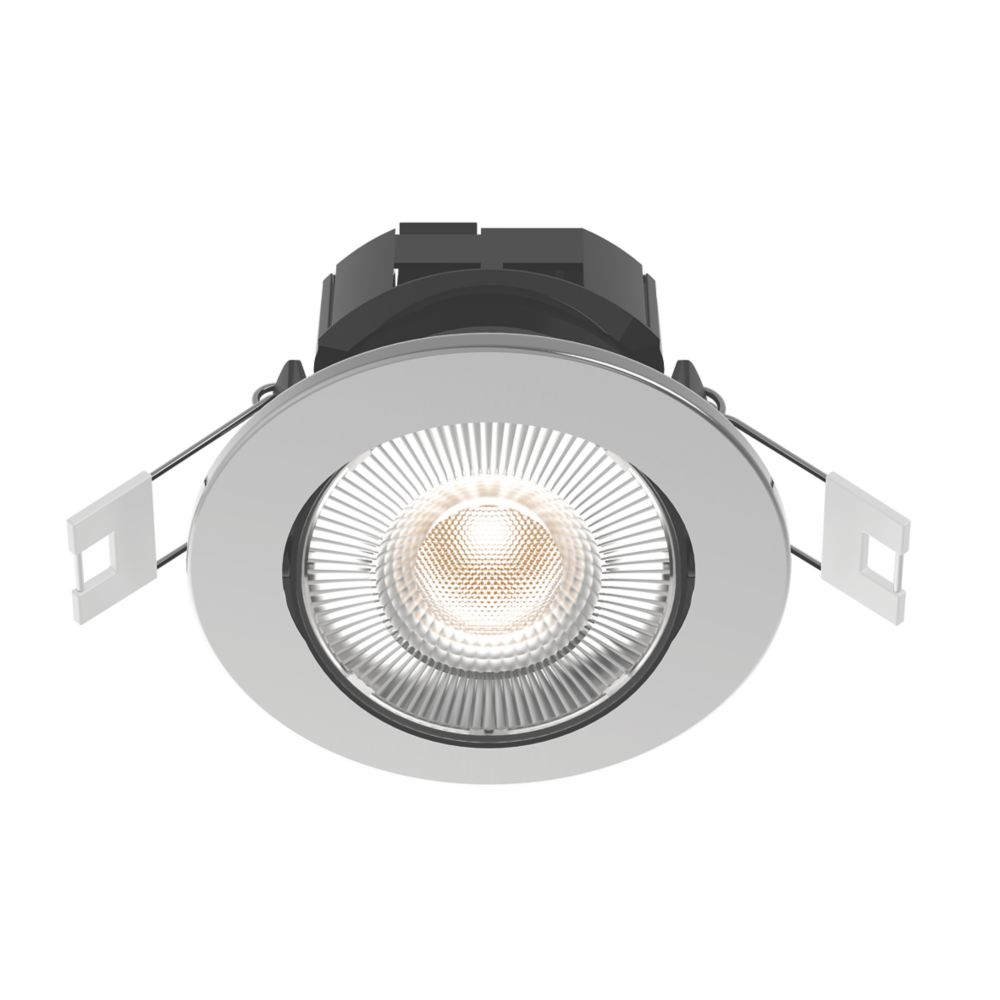 LAP Fixed LED Downlights White 4.5W 420lm 10 Pack - Screwfix