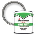 Macpherson  2.5Ltr Brilliant White Vinyl Matt Emulsion  Paint