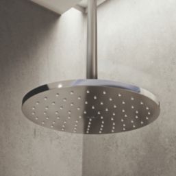Aqualisa Optic Q Gravity-Pumped Rear-Fed Chrome Thermostatic Dual Outlet Smart Shower with Ceiling-Fixed Head