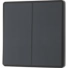 British General Evolve 20A 16AX 2-Gang 2-Way Light Switch  Grey