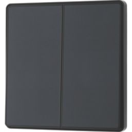 British General Evolve 20A 16AX 2-Gang 2-Way Light Switch  Grey