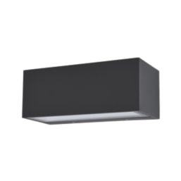 Lutec Gemini Outdoor LED Wall Light Black 15W 1300lm