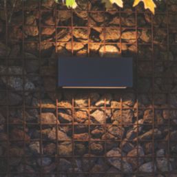 Lutec Gemini Outdoor LED Wall Light Black 15W 1300lm