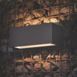 Lutec Gemini Outdoor LED Wall Light Black 15W 1300lm