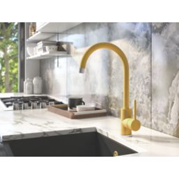 ETAL Sorrento Single Lever Kitchen Mixer Tap Matt Yellow