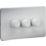 Knightsbridge  3-Gang 2-Way LED Intelligent Dimmer Switch  Matt White