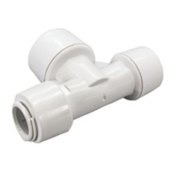 FloPlast FloFit+ Plastic Push-Fit Reducing Tee 22mm x 22mm x 28mm