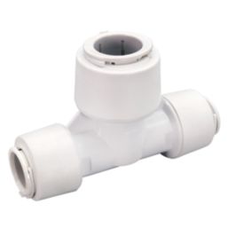 FloPlast FloFit+ Plastic Push-Fit Reducing Tee 22mm x 22mm x 28mm