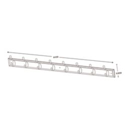 Essentials 8-Hook Rail White 910mm x 95mm