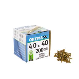 Optimaxx  PZ Countersunk  Wood Screws 4mm x 40mm 200 Pack
