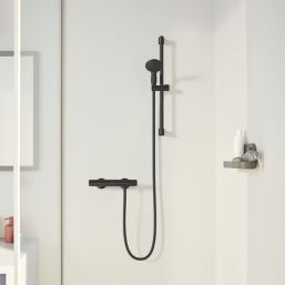 Grohe Precision Trend Exposed Single Outlet Thermostatic Matt Black Bar Mixer Shower Valve