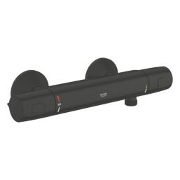 Grohe Precision Trend Exposed Single Outlet Thermostatic Matt Black Bar Mixer Shower Valve