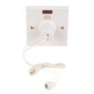 LAP  50A 1-Way Pull Cord Switch White with Neon