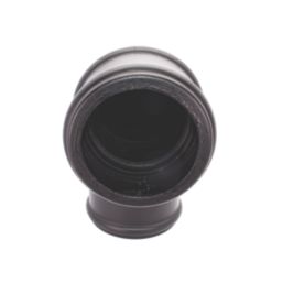 FloPlast Cast Iron Effect Push-Fit 92.5° Double Socket Bend Black 110mm