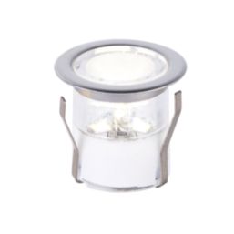 LAP Coldstrip 30mm Outdoor Round LED Recessed Deck Light Kit Brushed Chrome 4.4W 10 x 19.5lm 10 Pack