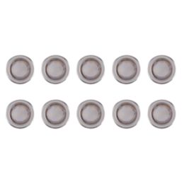 LAP Coldstrip 30mm Outdoor Round LED Recessed Deck Light Kit Brushed Chrome 4.4W 10 x 19.5lm 10 Pack