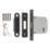 Smith & Locke  3 Lever Matt Black Deadlock 76mm Case - 57mm Backset