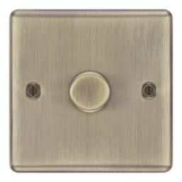 LAP  1-Gang 2-Way LED Dimmer Switch  Antique Brass with Colour-Matched Inserts