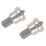 Titan  6.35mm 25mm Hex Shank PH2 Screwdriver Bits 2 Pack