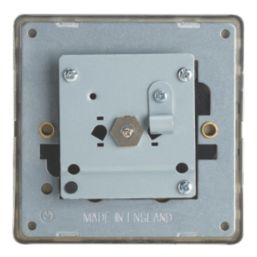 Contactum Lyric 1-Gang F-Type Satellite Socket Brushed Brass with Black Inserts