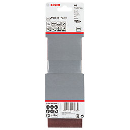 Bosch X440 40 Grit Multi-Material Sanding Belts 457mm x 75mm 3 Pack