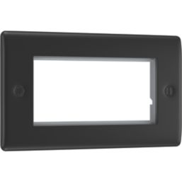 British General Nexus Metal 4-Module Modular Faceplate Matt Black
