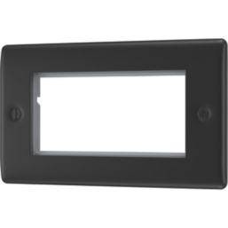 British General Nexus Metal 4-Module Modular Faceplate Matt Black