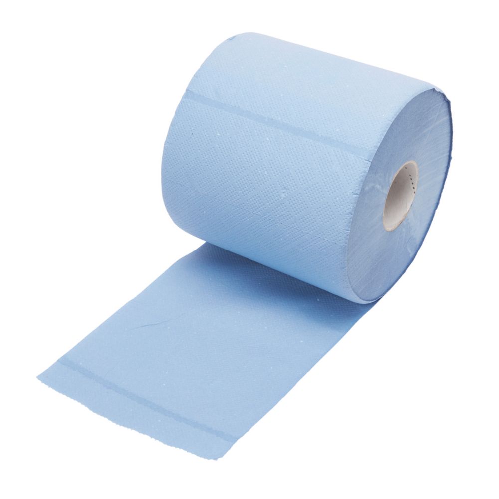 Essentials Paper Roll Blue 2Ply 185mm x 135m Screwfix
