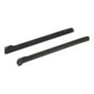 Essentials Black Self-Closing Roller Drawer Runners 450mm 2 Pack