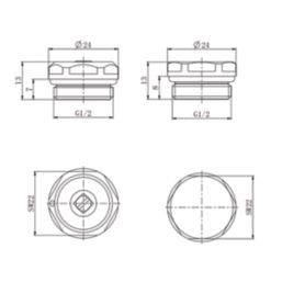 ETAL  Vent & Blanking Plug Kit (24mm) Matt Black 2 Pieces