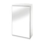 Croydex  1-Door Bathroom Corner Cabinet White  300mm x 240mm x 500mm