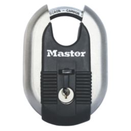 Master Lock Excell  Weatherproof Closed Shackle Disc Padlock Steel 60mm